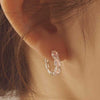 [925 Silver] Auntie Hoop Earrings