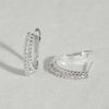 [925 Silver] Lable Hoop Earrings