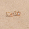 [14K GOLD] Pellier Stud Earrings