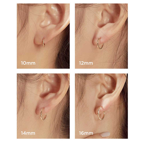 [14K Gold] Monde Hoop Earrings