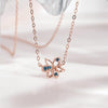 [14K Gold] Alea Flower Blue Diamond Necklace