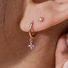 14k Violet Hoop Earrings