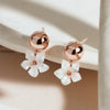 925 silver cherry blossom mother-of-pearl Earrings