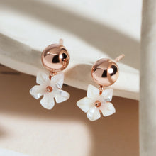  925 silver cherry blossom mother-of-pearl Earrings