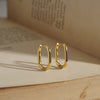 925 silver Oval Hoop Earrings