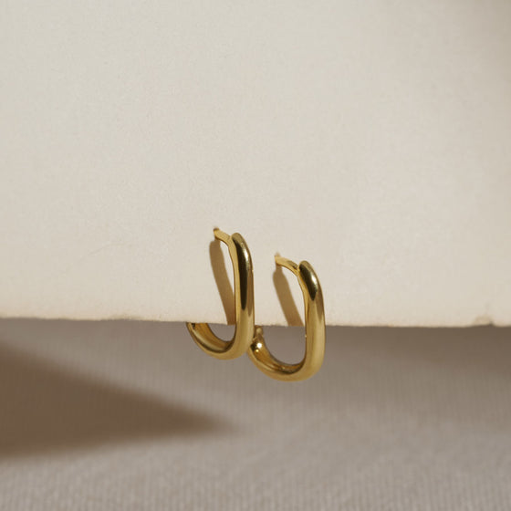 925 silver Oval Hoop Earrings