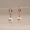 [14K GOLD] ERIKA PEARL HOOP EARRINGS