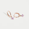 14k Violet Hoop Earrings
