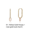 14k Day Link Hoop Earrings