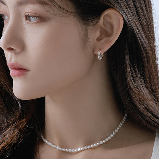 925 silver Roopretelcham Hoop Earrings