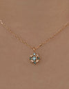 [14K Gold] Breeze Blue Diamond Necklace