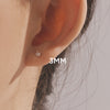[(G)I-DLE MIYEON][14K Gold] 4-Prong Simple Lucent Stud Earrings