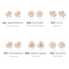 [14K Gold] Marie Birth Flower Stud Earrings