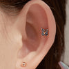 14k post Lily Blue Topaz Single Earring / Piercing