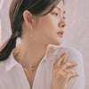 [925 SILVER] FLORAL MOONSTONE NECKLACE