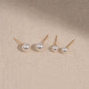 [OHMYGIRL YOOA][14K GOLD] PEARL SIMPLE STUD EARRINGS