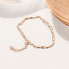 [25 silver] Leav Chain Bracelet