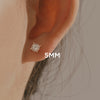 [(G)I-DLE MIYEON][14K Gold] 4-Prong Simple Lucent Stud Earrings
