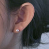 [OHMYGIRL YOOA][14K GOLD] PEARL SIMPLE STUD EARRINGS