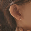 [14K Gold] Mariju Huggie Hoop Earrings