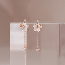  [14K Gold] Chapelet Flower Drop Earrings