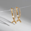 925 silver Two-Line Huugie Earrings