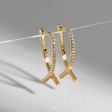  925 silver Two-Line Huugie Earrings