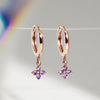 14k Violet Hoop Earrings