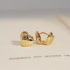 925 silver Bold Heart Hoop Earrings