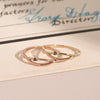 [14K Gold] Wave Pair Blue Diamond Ring