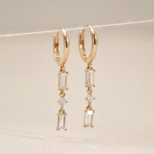  [14K Gold] Leeum Drop Hoop Earrings
