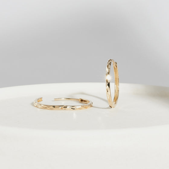 [14K Gold] Monde Hoop Earrings