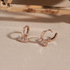 [14K Gold] Glam Huggie Hoop Earrings