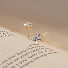  [(G)I-DLE MIYEON][14K Gold] 4-Prong Simple Lucent Stud Earrings
