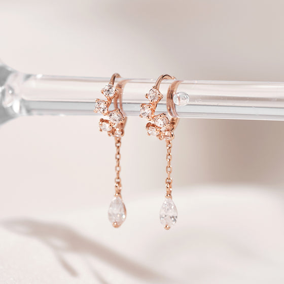 [14K Gold] Pure shot Hoop Earrings