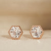 [14K Gold] Simulated Stud Earrings