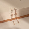 [14K Gold] Cellua Long Drop Earrings