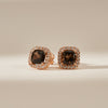 [18K Gold] Peleuche Smokey Quartz Earrings