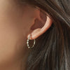 [925 Silver] Clair Hoop Earrings
