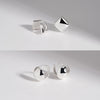 [925 Silver] Harmony Huggie Hoop Earrings