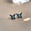 14k post Lily Blue Topaz Single Earring / Piercing