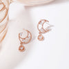 [925 silver] A piece of moonlight Earrings