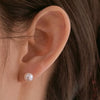 [OHMYGIRL YOOA][14K GOLD] PEARL SIMPLE STUD EARRINGS