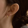 925 silver Oval Hoop Earrings