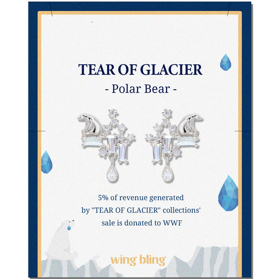 [STRAY KIDS LEE KNOW EARRINGS] TEAR OF GLACIER 1-POLAR BEAR Earrings