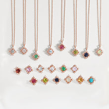  [39% OFF] 925 Silver Lobert Birthstone Necklace & Earrings Set