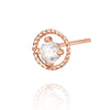 [14K GOLD] Simple 4-Prong Stud Single Earring