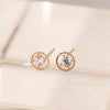 [14K GOLD] Simple 4-Prong Stud Single Earring