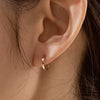14k Everyday Flat Hoop Single Earring