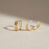 925 silver Dual line Hoop Earrings